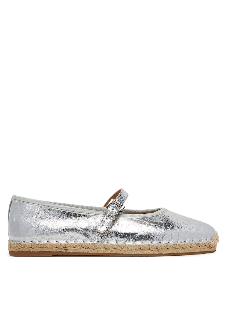 Mocasini dama - espadrile Silver 040 - piele naturala