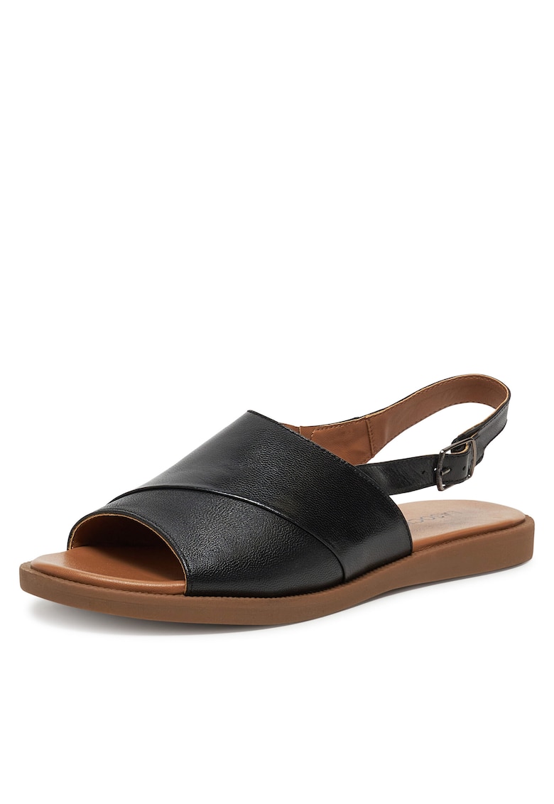 Sandale dama - piele naturala - negru -