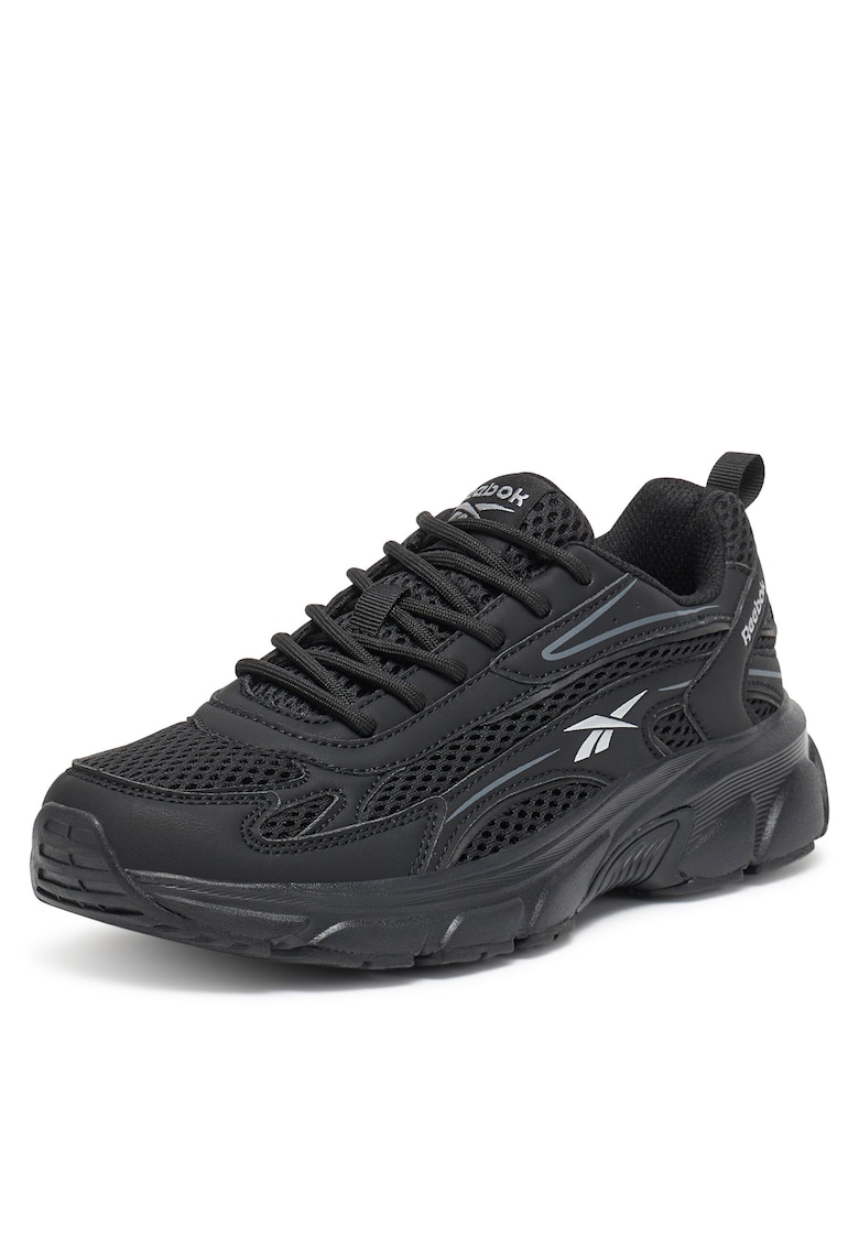 Pantofi sport copii - textil/piele ecologica - negru -
