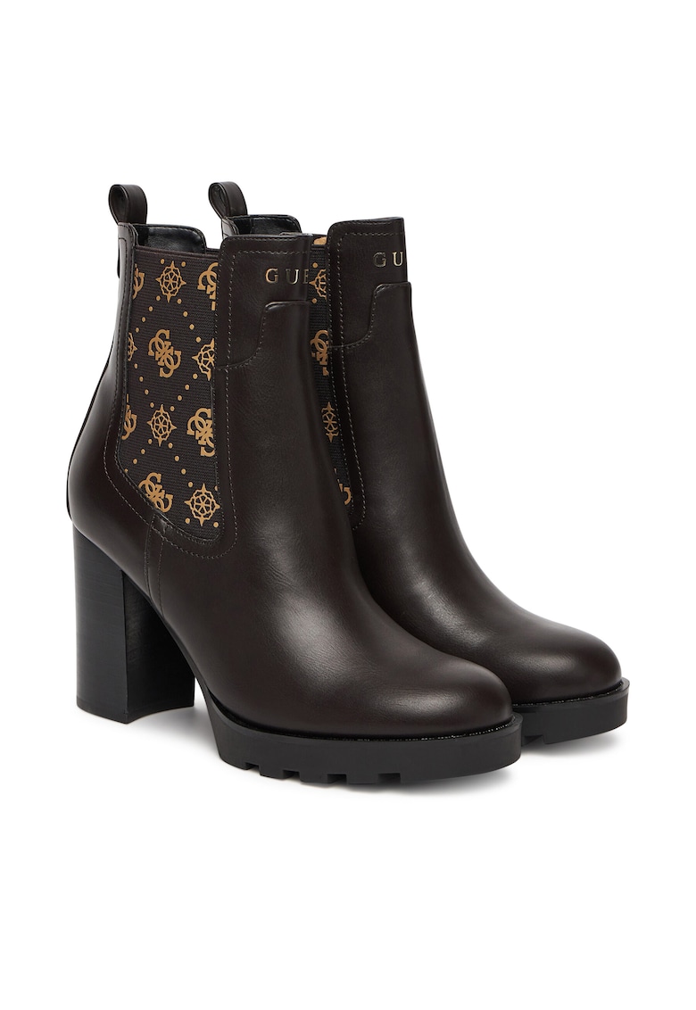Botine dama ELE10 - Piele ecologica - Maro