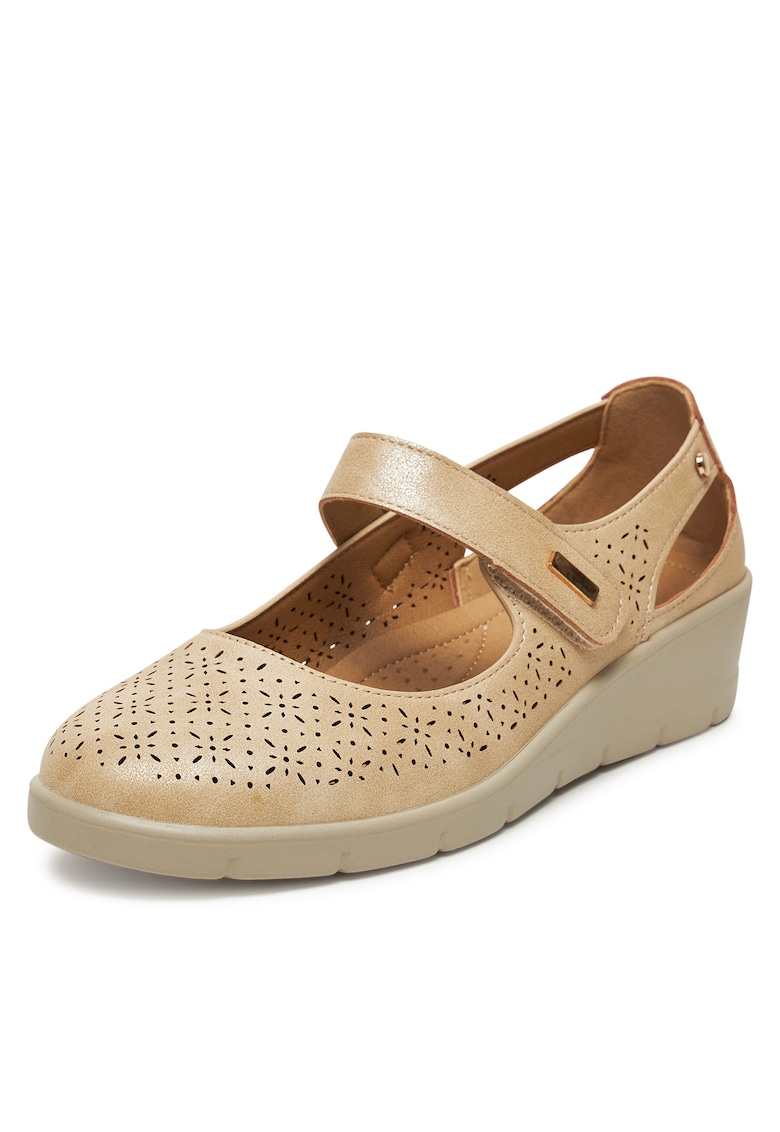 Saboti dama - material textil - bej