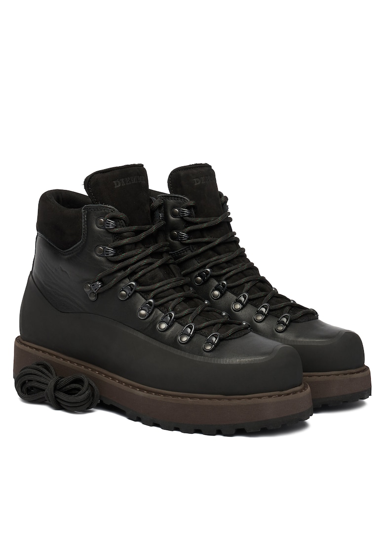Ghete barbati piele naturala - model Roccia Vet Due Gomma - Negru