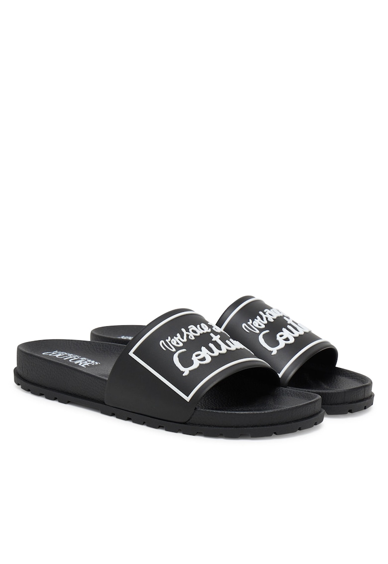 Papuci dama - sintetic - negru -