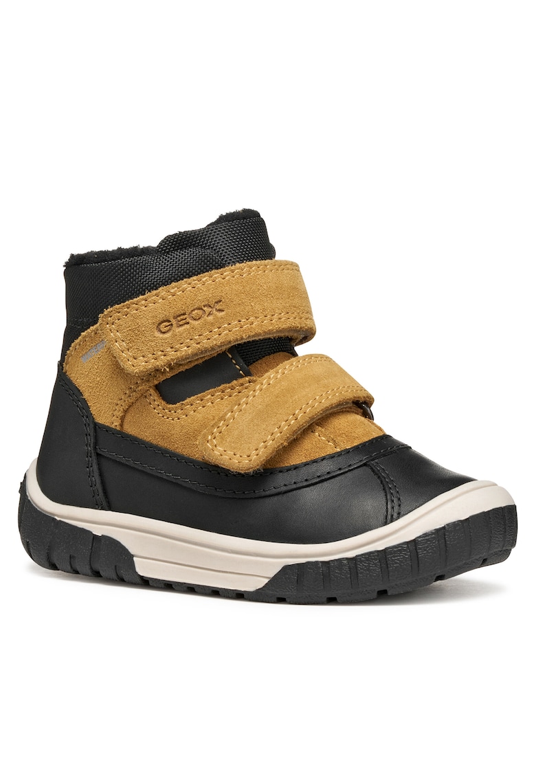 Ghete sport baieti - piele naturala - negru/maro
