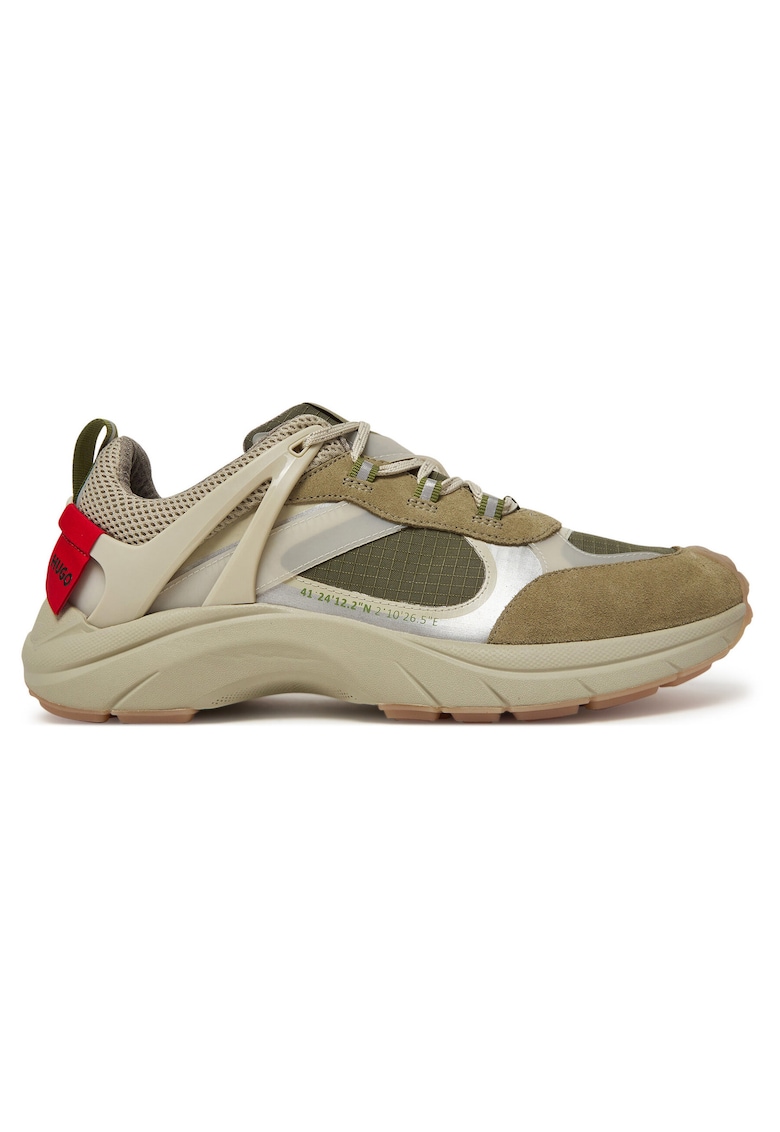 Pantofi sport barbati Open Green 390 - bej - textil - pentru alergare