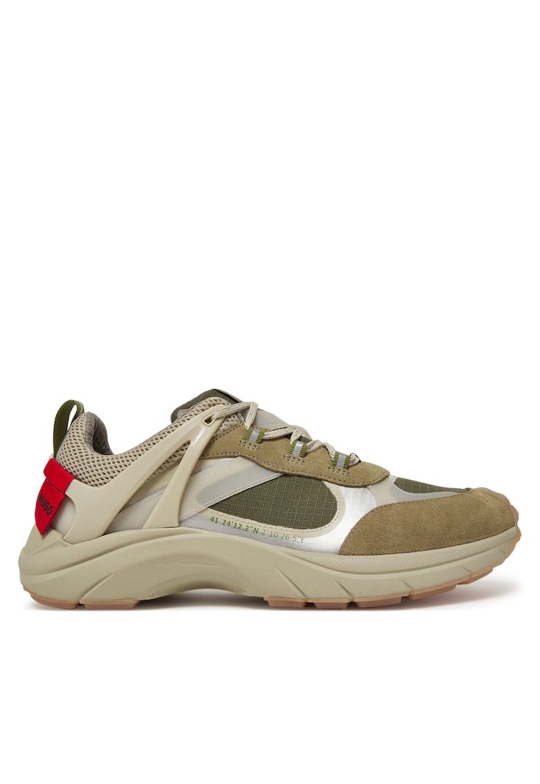Pantofi sport barbati Open Green 390 - bej - textil - pentru alergare