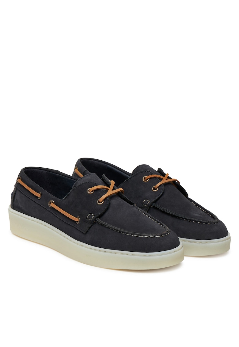 Pantofi barbati - piele naturala - albastri