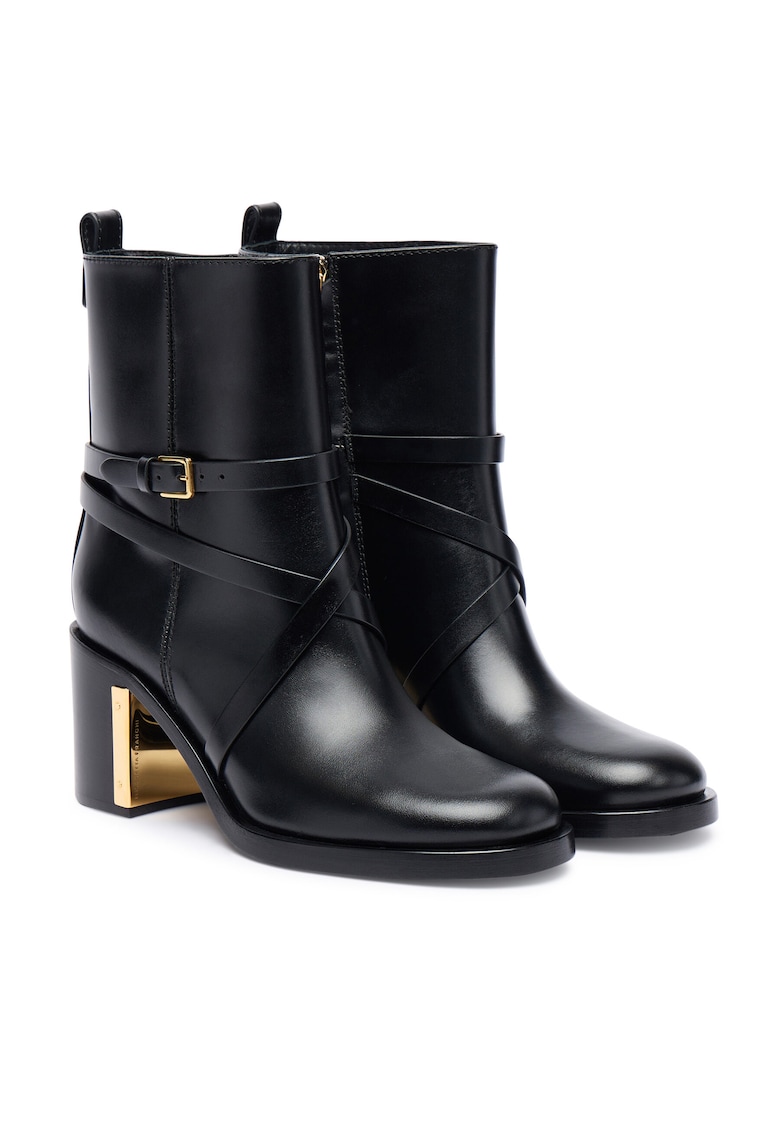 Botine dama Piele naturala - Negru - Negru