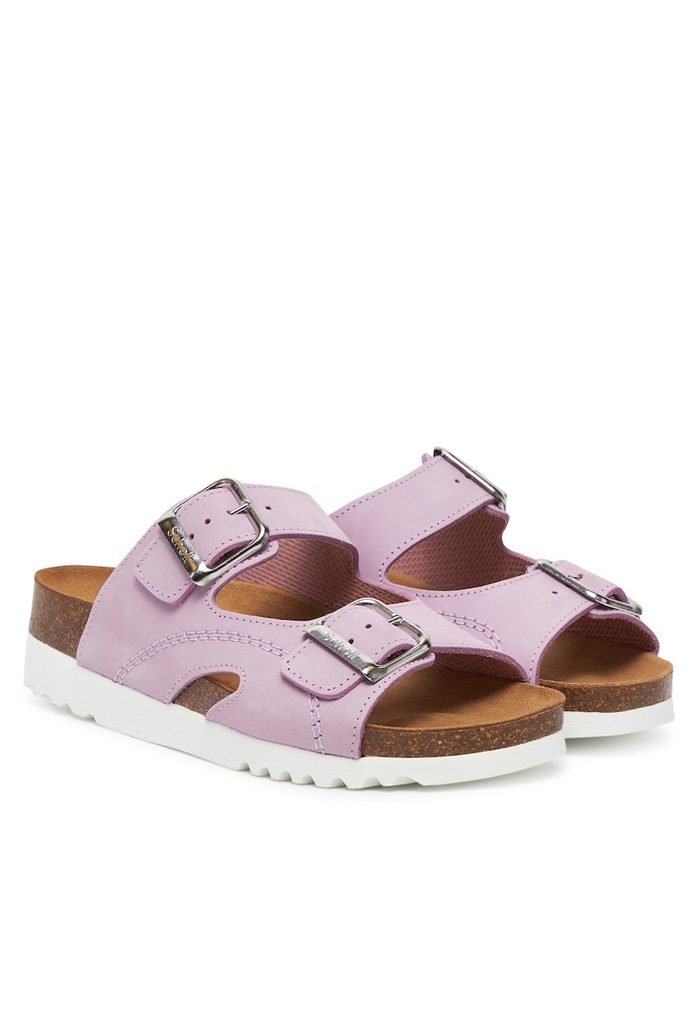 Papuci de dama - piele naturala - roz -