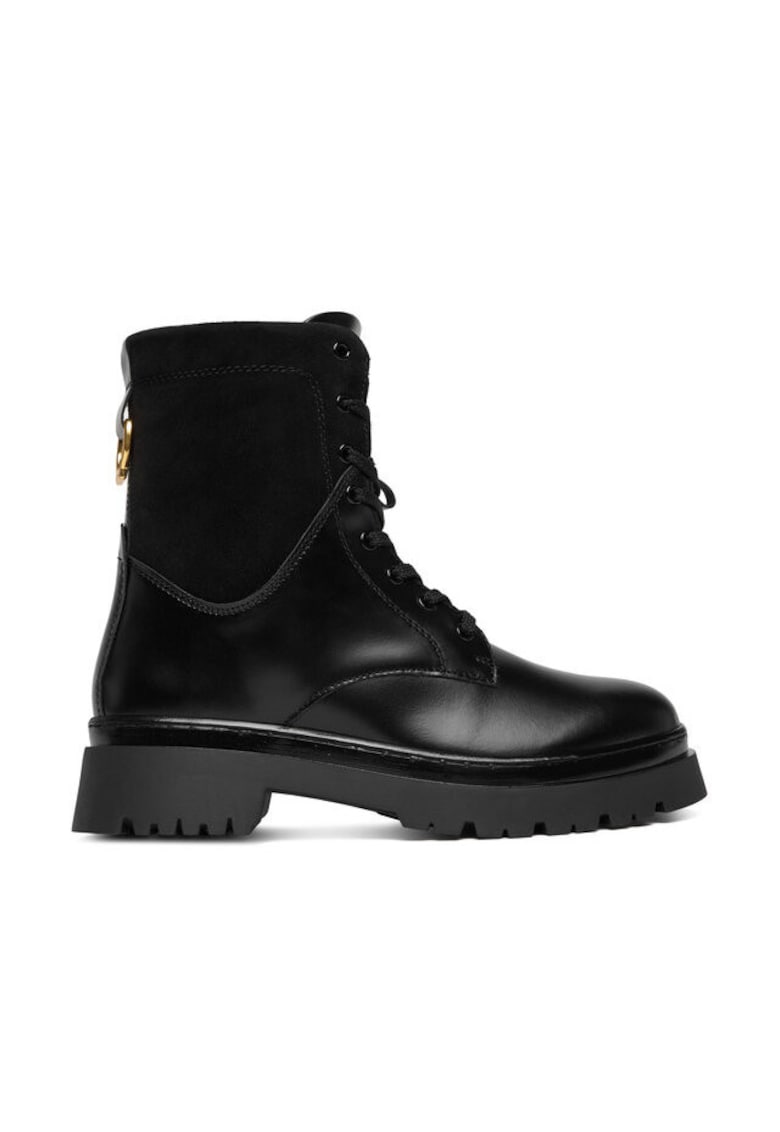 Ghete dama G00 31541156 - piele naturala - negru
