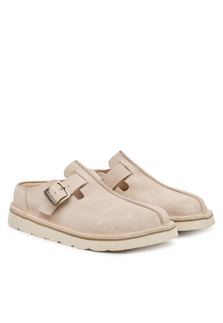Papuci dama Sand Suede Solsbury Mule - piele naturala - culoare bej