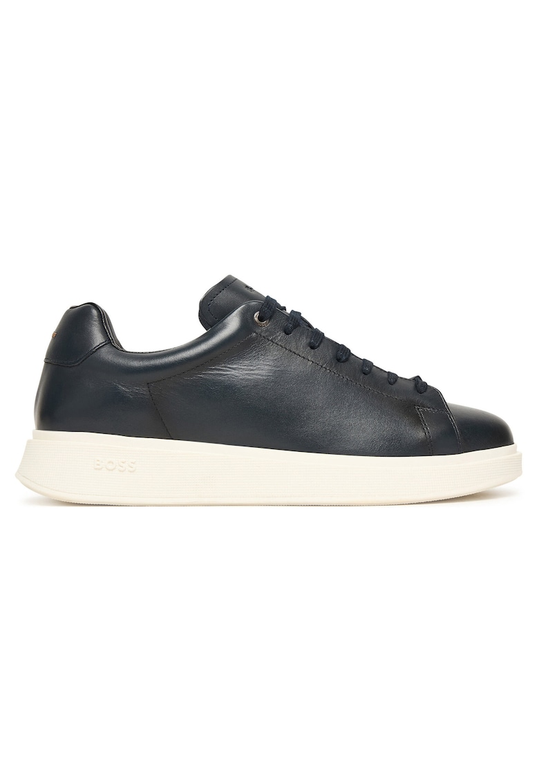 Tenisi barbati model Dark Blue 401 - piele naturala - negru