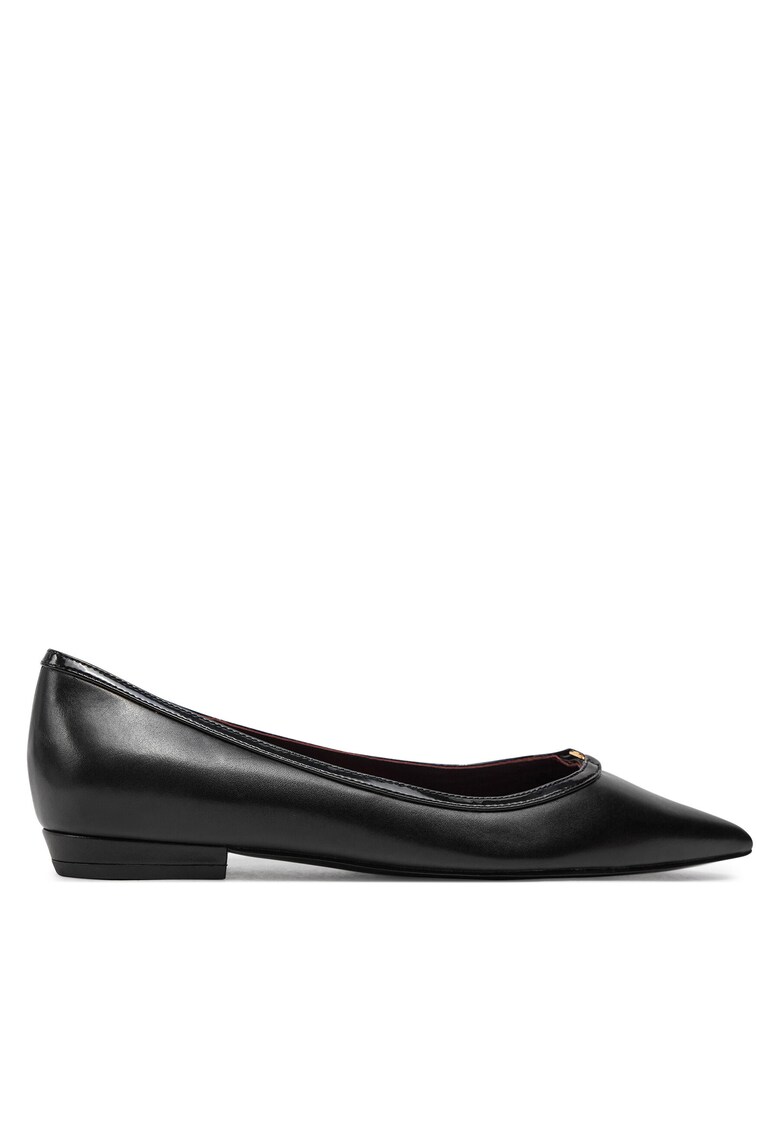 Balerini dama - balerini Perfect Black - piele naturala - Double T Buckle -
