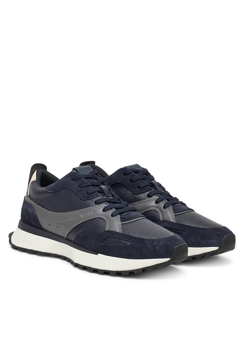 Pantofi sport barbati bleumarin - piele naturala - alergare