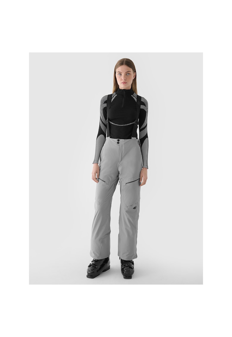 Pantaloni de Schi pentru Femei NeoDry 15000 Gri - Respirabili si Impermeabili - Ideali pentru Iarna si Activitati pe Partie - XS-XXL