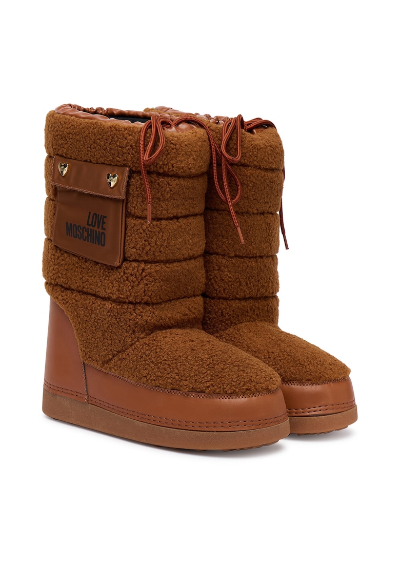 Love Moschino Дамски ботуши - Mix Cognac - текстил - кафяв -