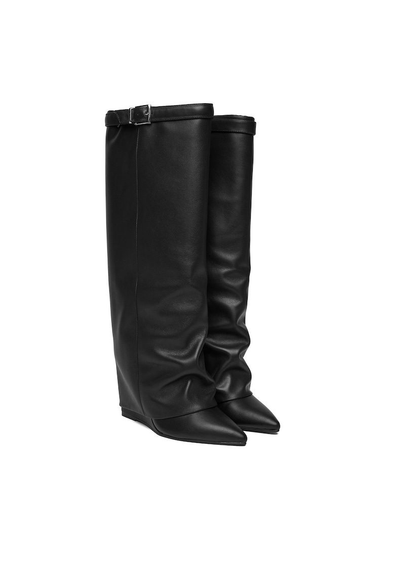 Cizme dama piele naturala - negru -