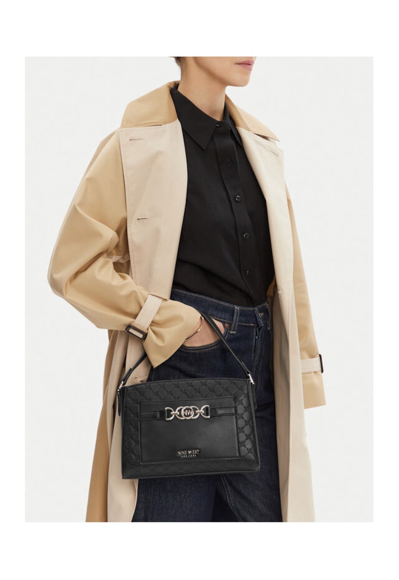 Geanta dama CEO-LUNA-III - neagra - material textil