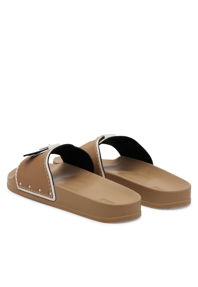 Papuci de dama - piele ecologica - bej -