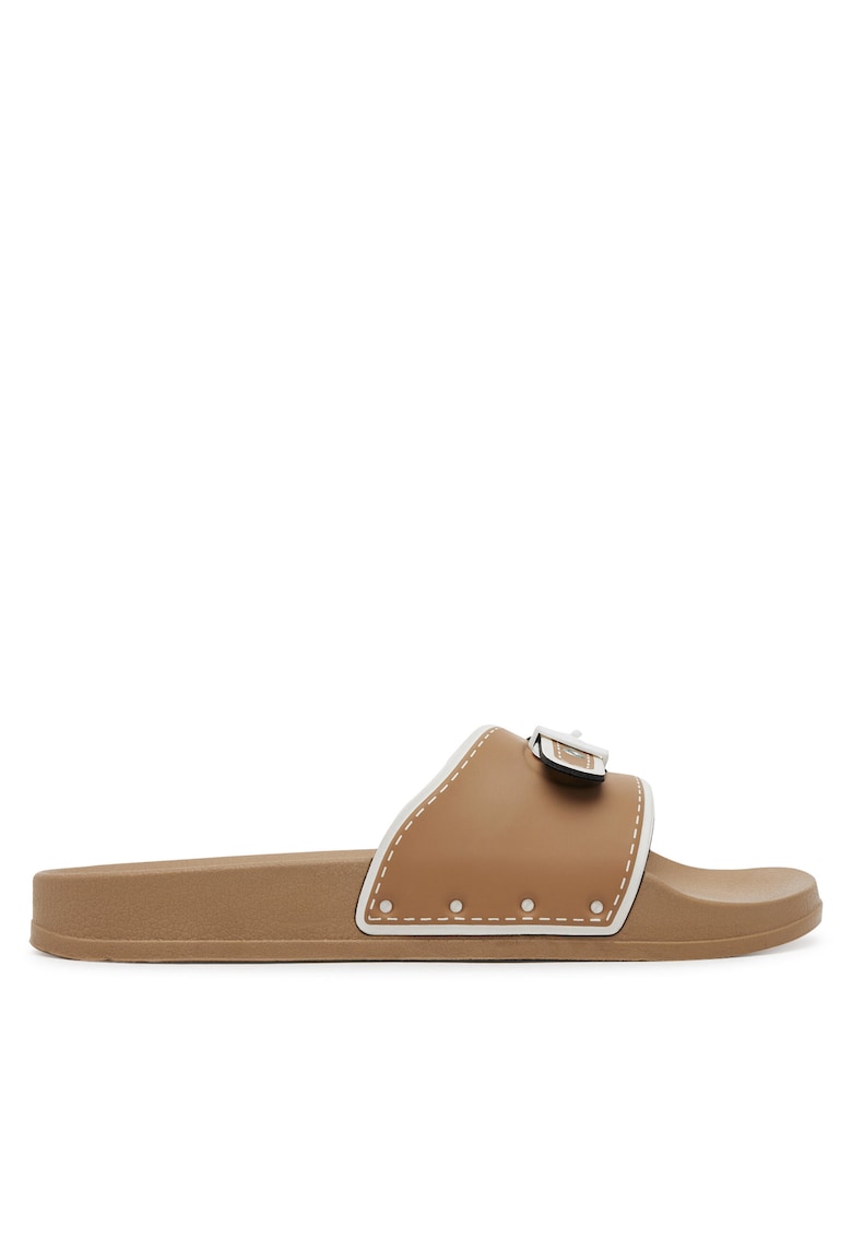 Papuci dama Pescura Moon - bej - piele ecologica