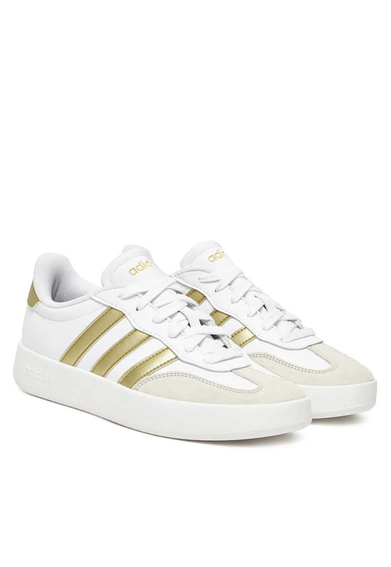 i Adidas - model Barreda - piele ecologica - alb/auriu - pantofi sport dama
