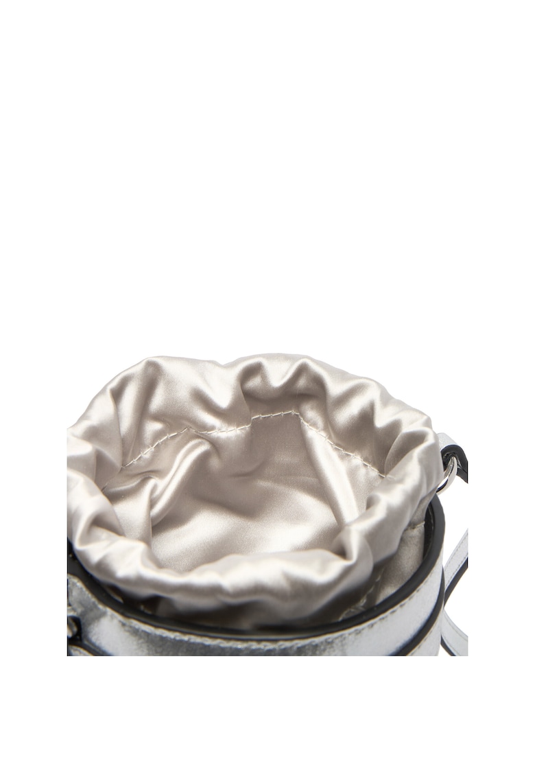 Pinko Geanta dama ZZFN Nickel Lucido mini bucket - roz - cu manere.