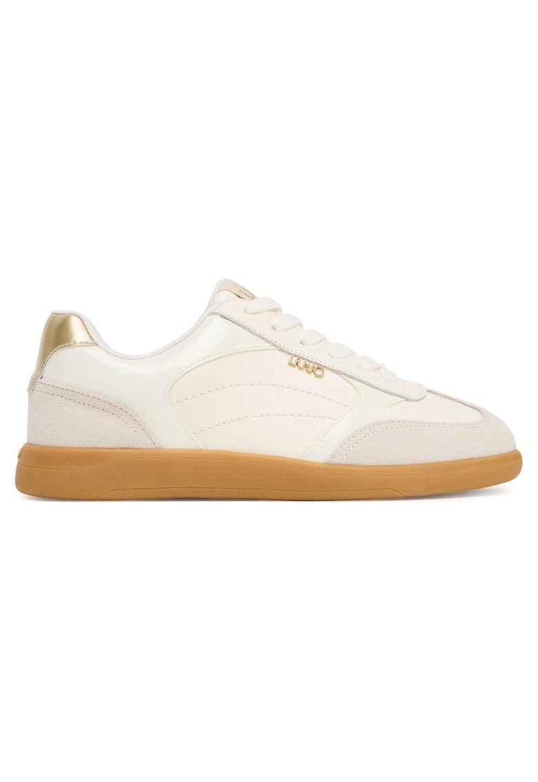 Дамски кецове - естествена кожа - бежово/златисто
