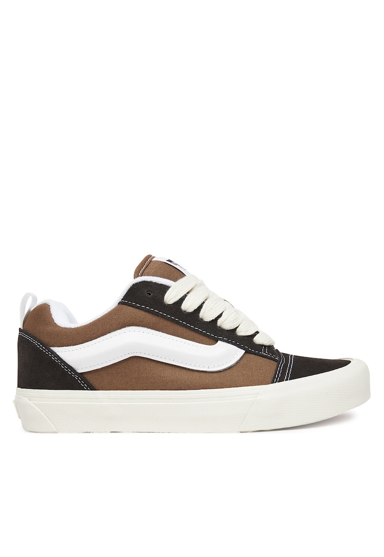 Tenisi unisex Knu Skool VN000D22BW - piele naturala - maro/negru