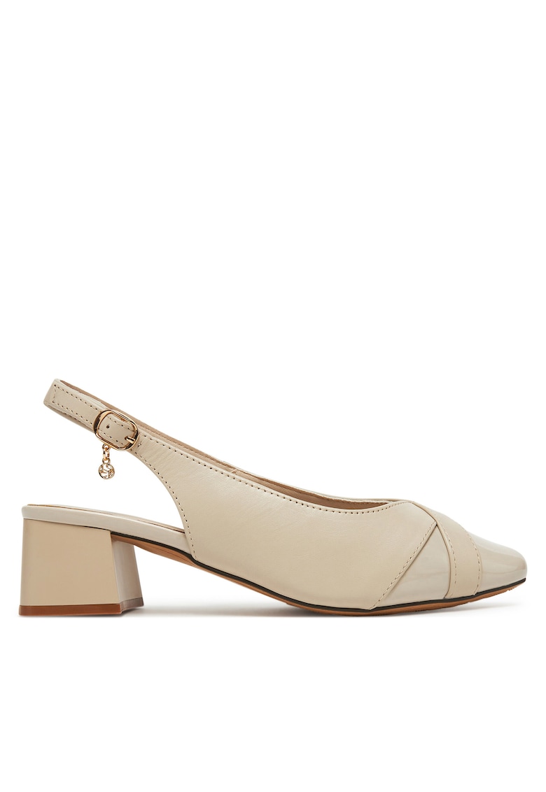 Pantofi dama - piele naturala - bej -