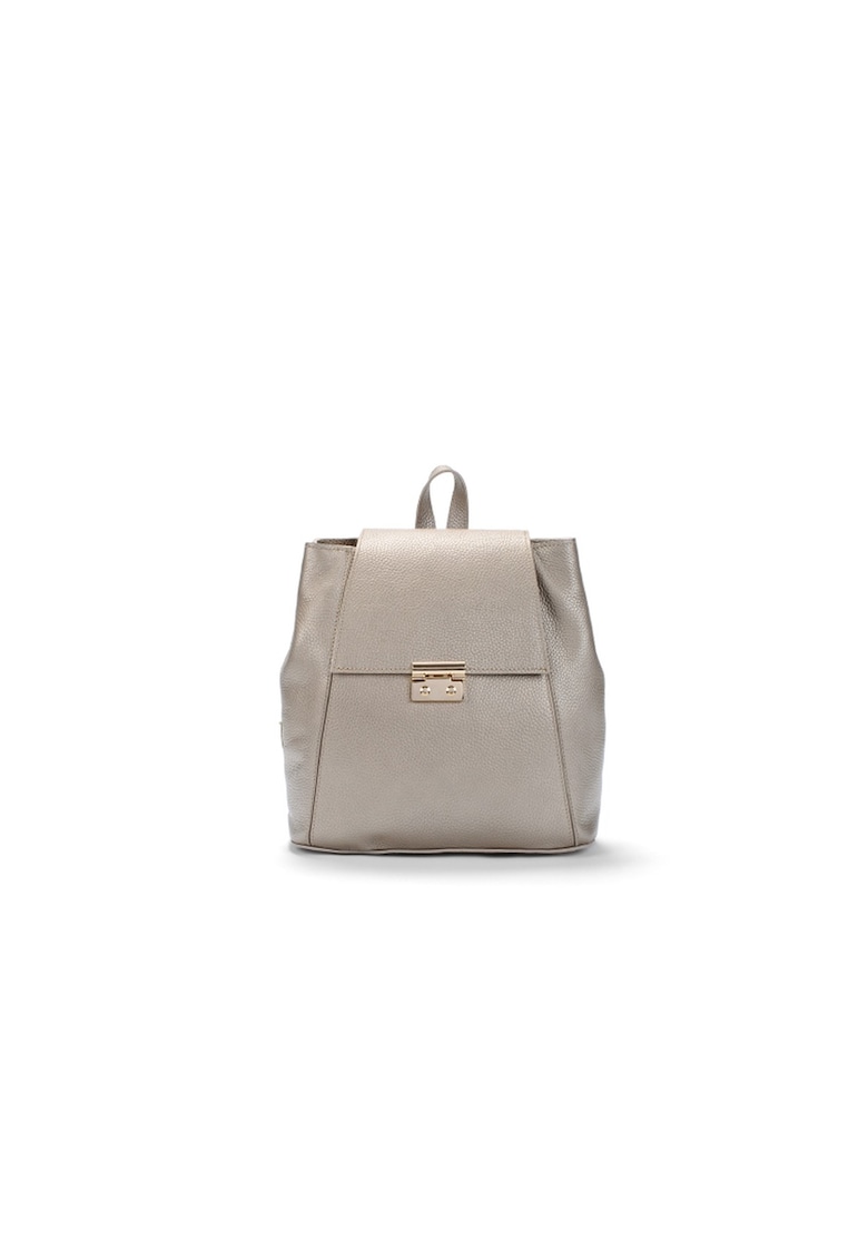 Rucsac Mic Aamina - piele gri - 2 1 - Gri deschis