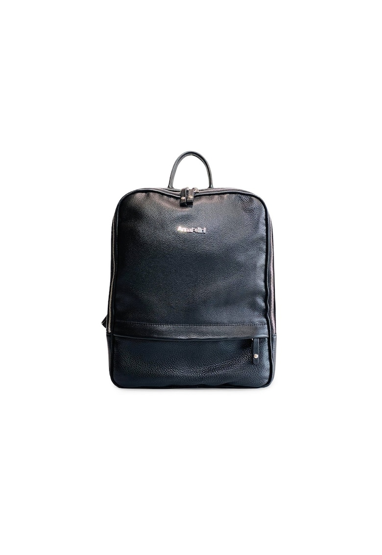 Rucsac dama piele naturala - compartiment laptop - negru