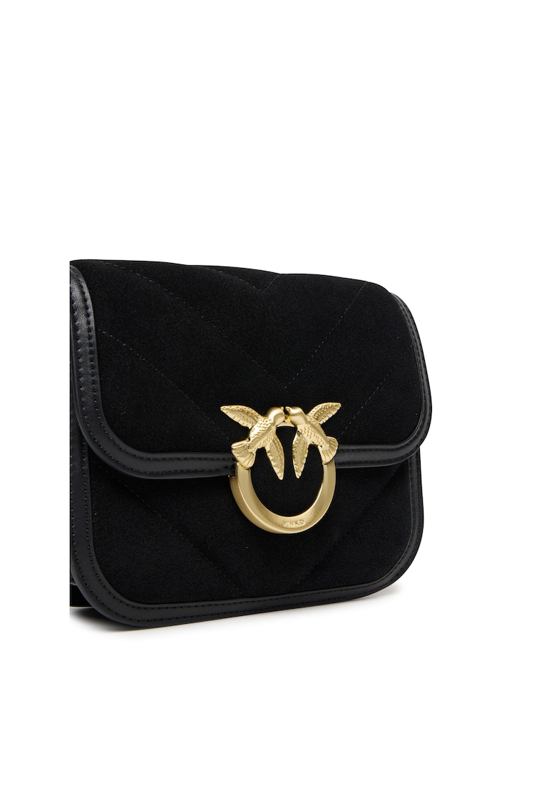 Geanta dama Love Box Bag Fl Mini - piele naturala - neagra - dimensiuni mici