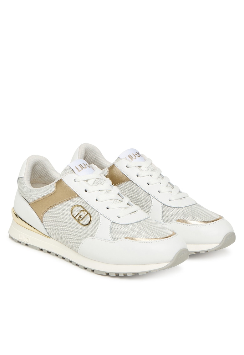 Pantofi sport dama - S1052 Maxi Wonder - alb/auriu - piele naturala
