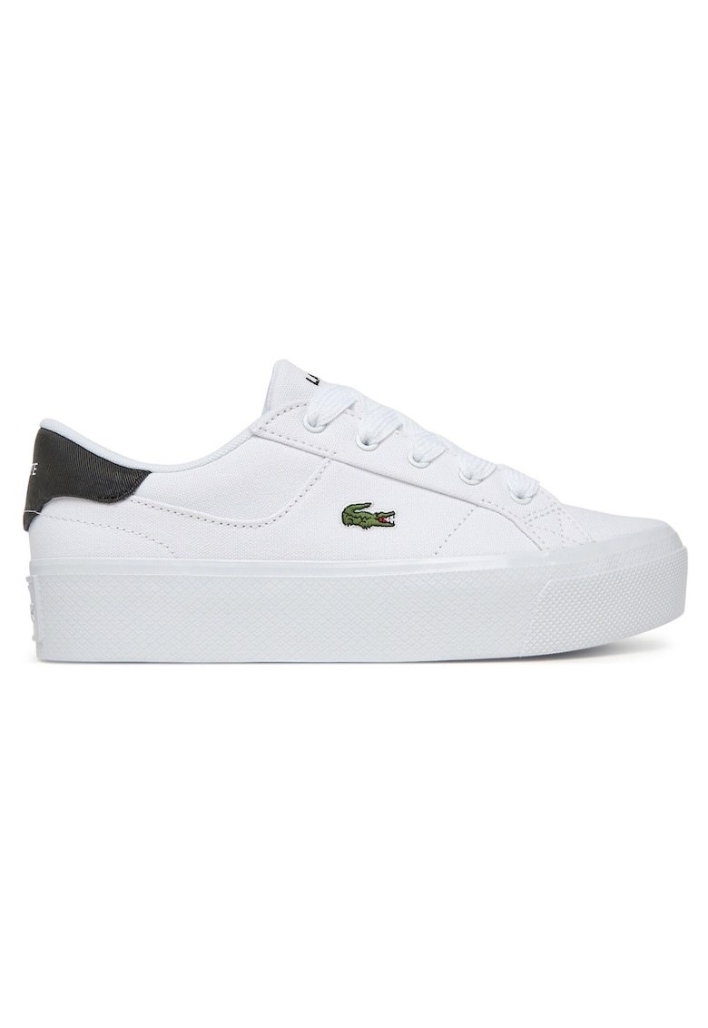 Lacoste Tenisi dama - textil - alb/negru -
