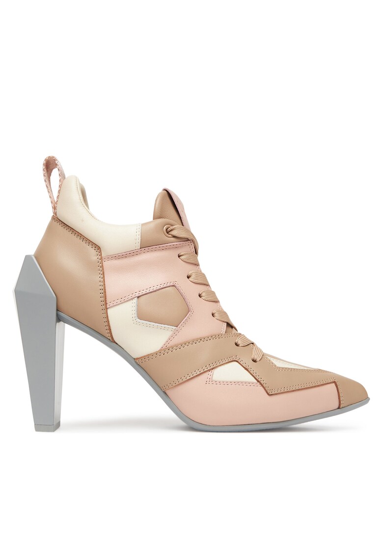 Botine dama Cameo Mix Sneaker piele naturala - bej - Bej