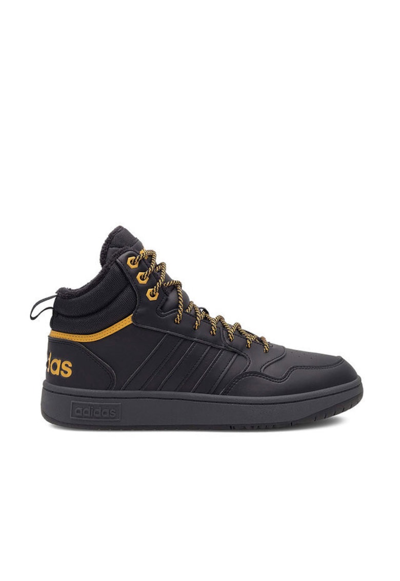 Tenisi barbati - HOOPS 3.0 MID WINTER - piele ecologica - negru -