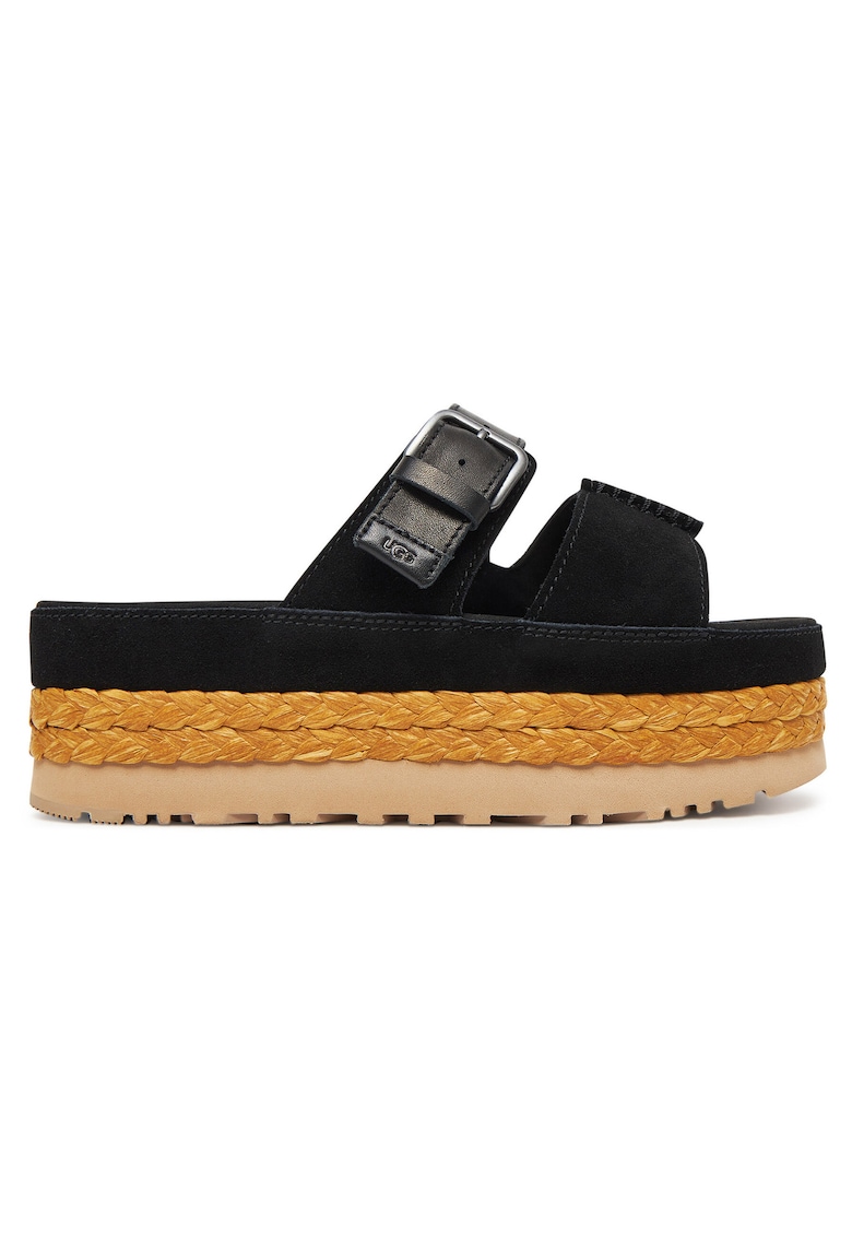 Slapi dama - model W Aubrey Slide - piele naturala - negru