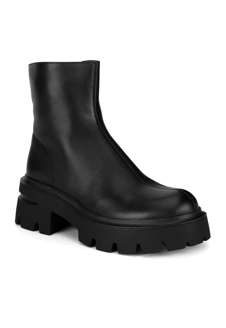 Botine dama C-WFA3116-1Z - Piele naturala - Negru -