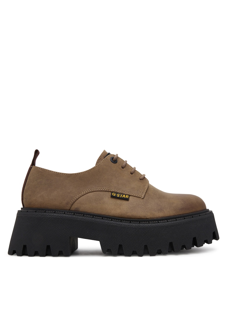 Pantofi dama Raw piele naturala - Bej inchis