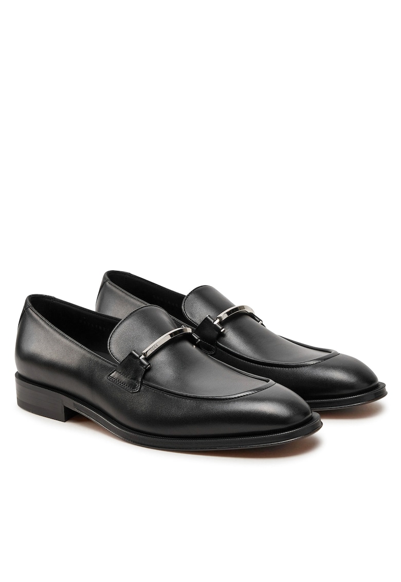 Mocasini barbati Derrek - piele naturala - negru -