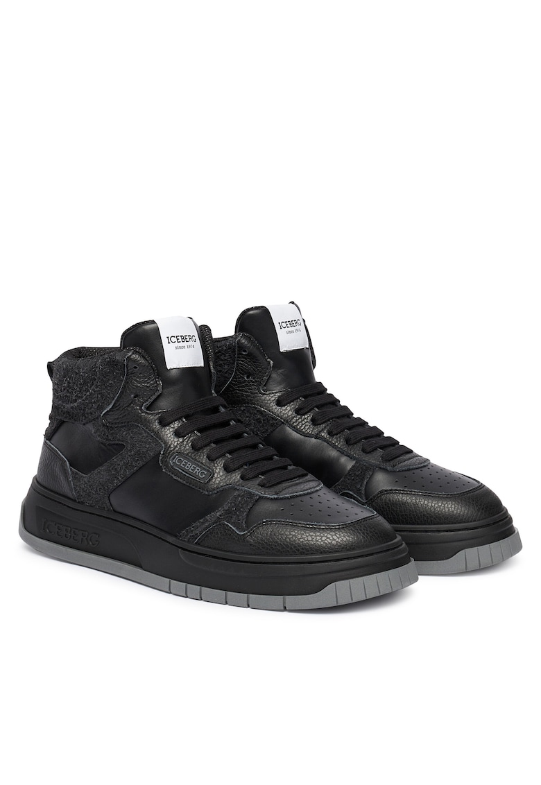 Pantofi sport barbati Comb Houston - piele naturala - negru