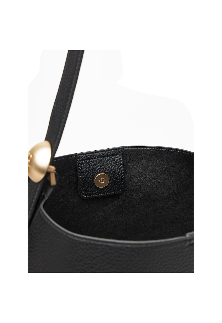 Geanta dama neagra - model C-THANA-KQ031 - din material textil.