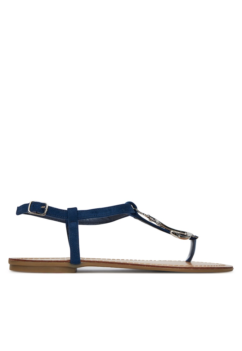 Sandale dama - bleumarin/maro -