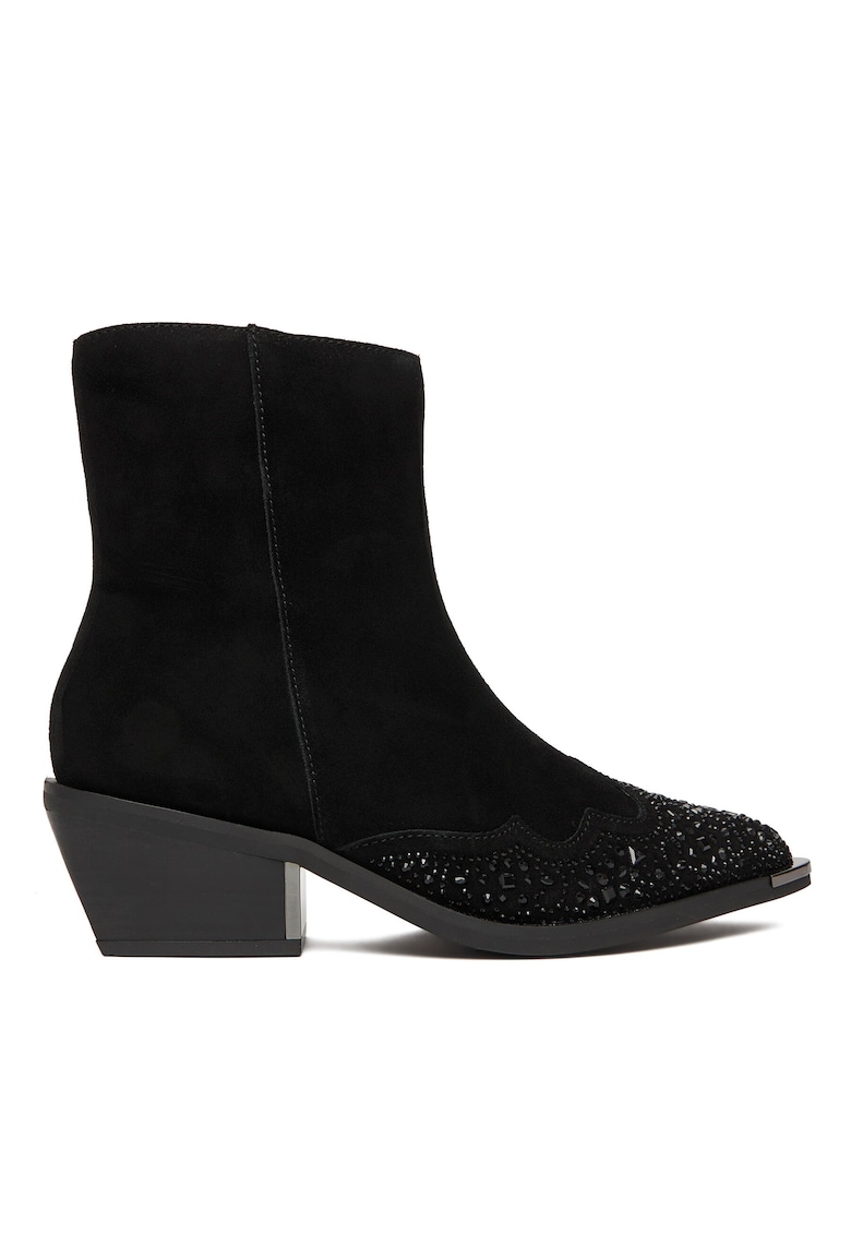 dama - cowboy - piele naturala - negru - Negru