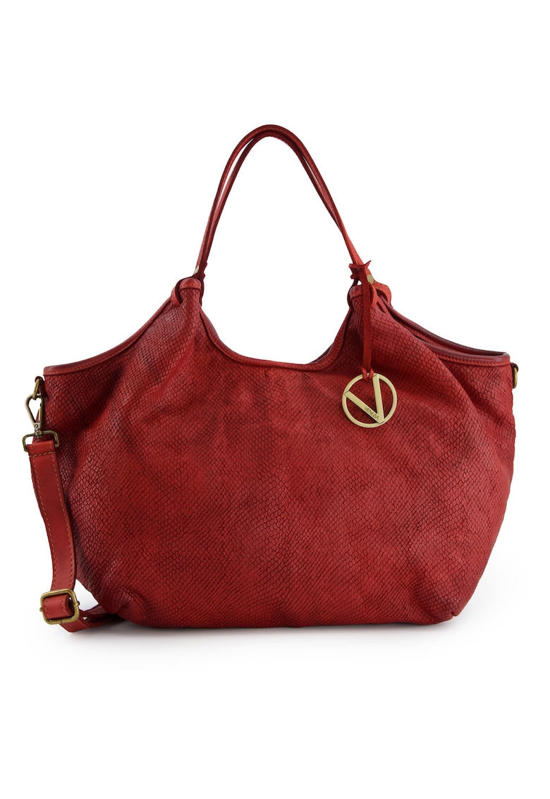 Geanta shopper din piele cu aspect texturat