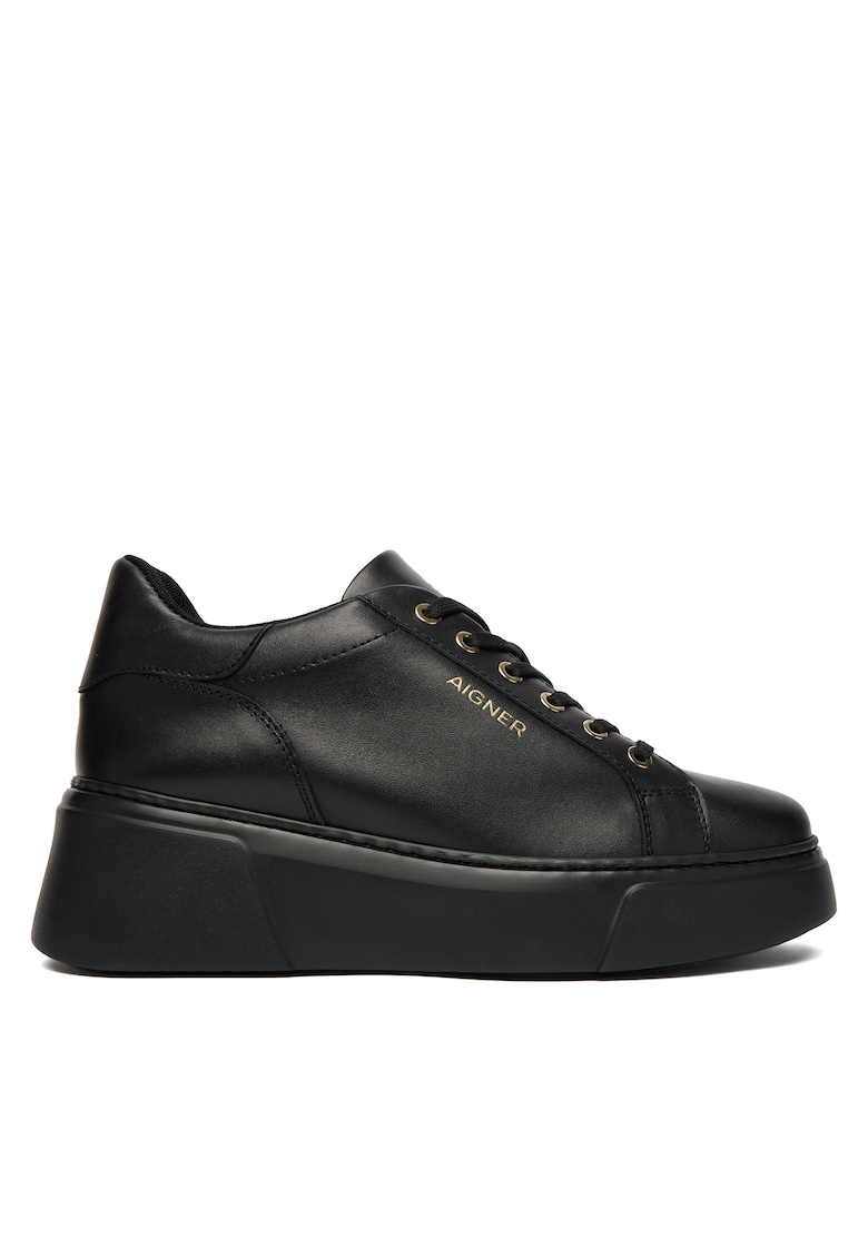 Pantofi sport dama model Black 001 - piele naturala - culoare negru