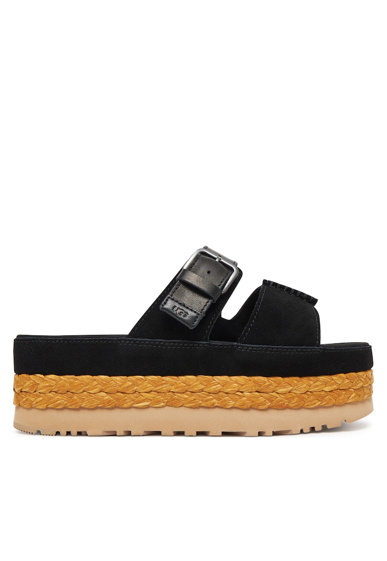 Slapi dama - model W Aubrey Slide - piele naturala - negru