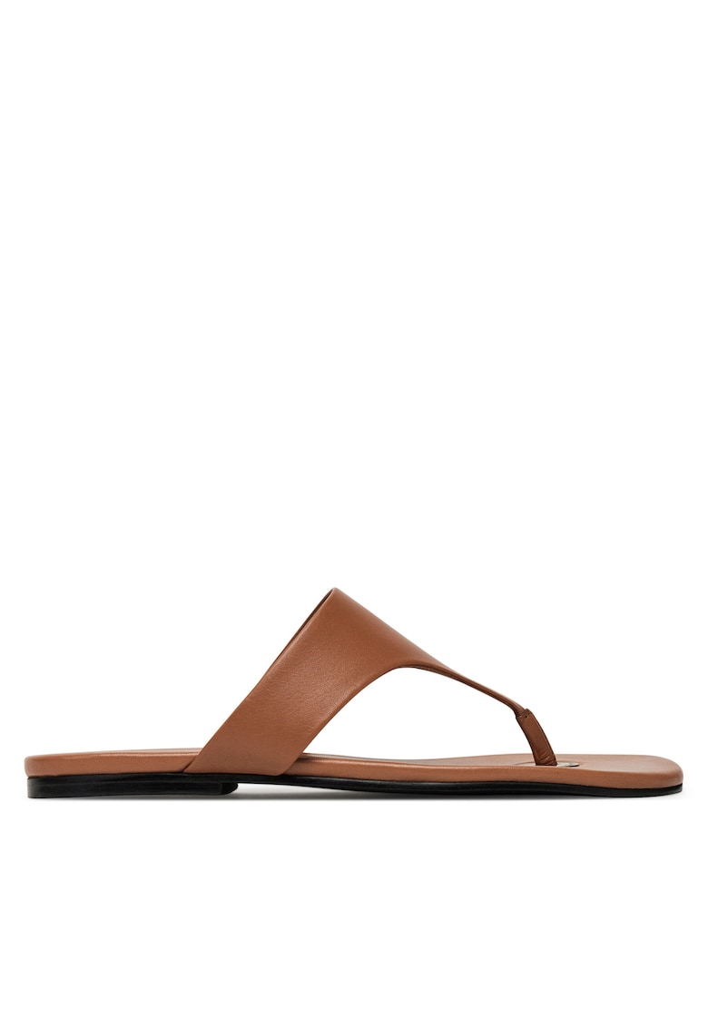 Slapi dama - ALAYA-119002 - piele naturala - maro