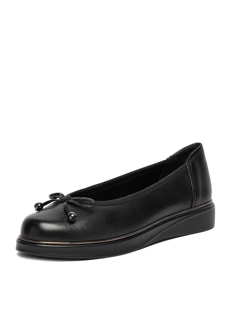 Balerini dama - piele naturala - negru
