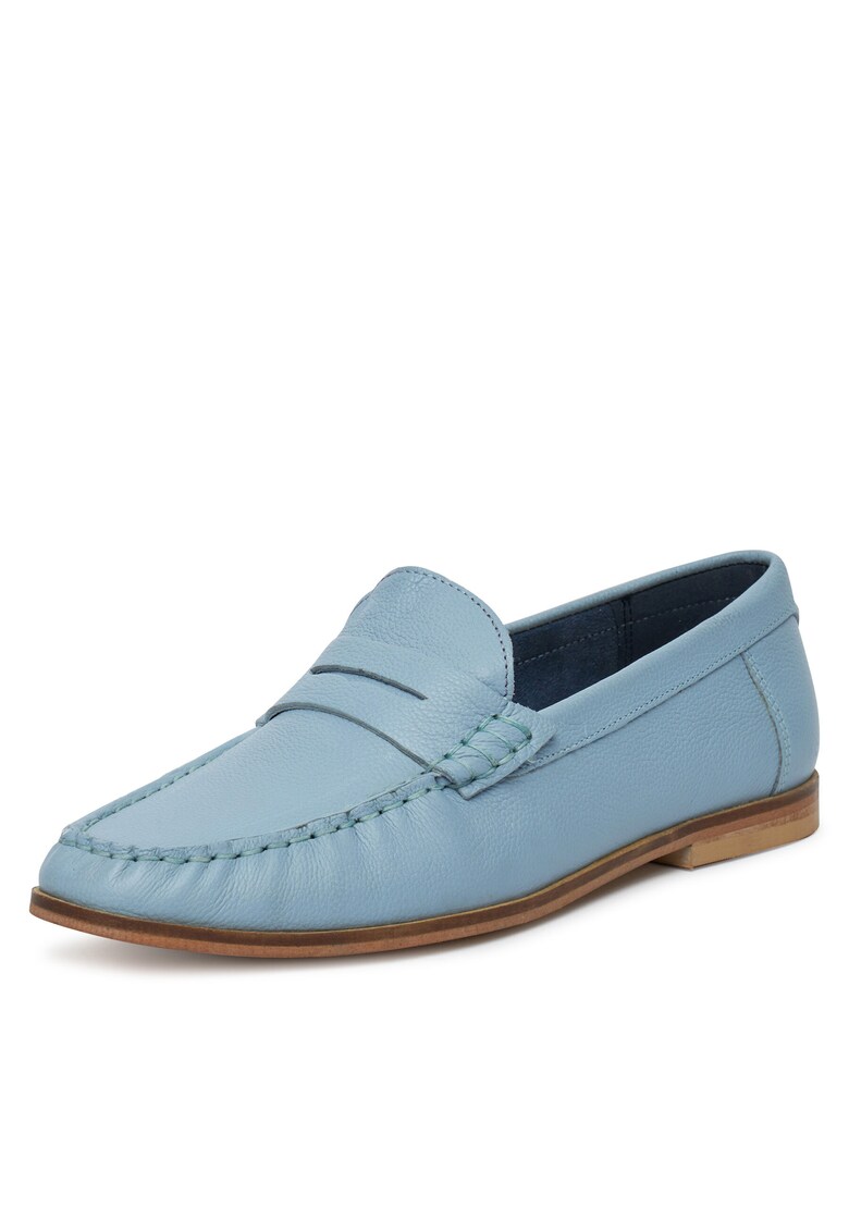 Mocasini dama - piele naturala - albastru